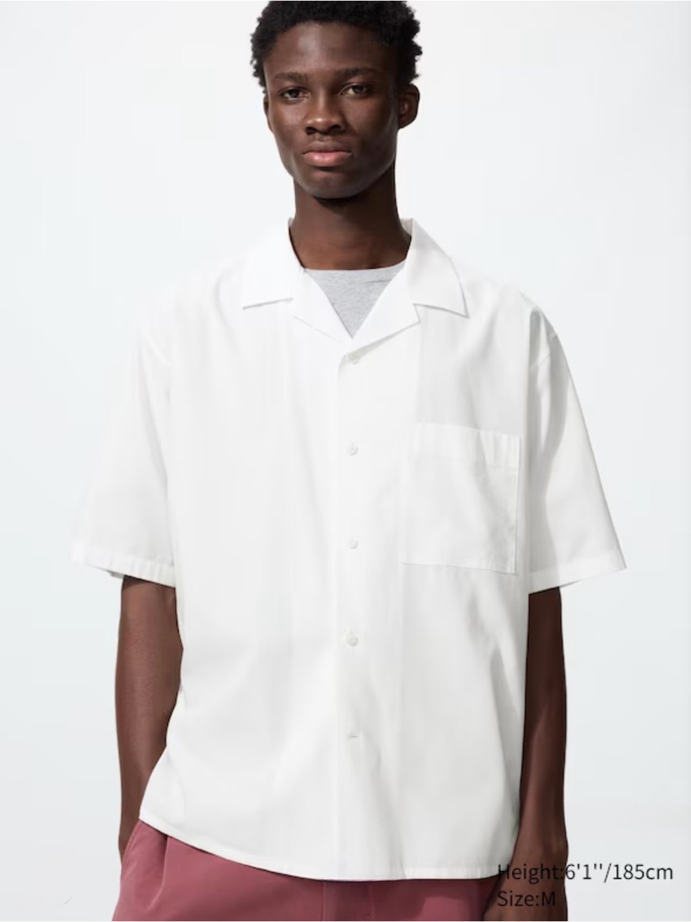 Uniqlo open cotton linen blend polo shirts